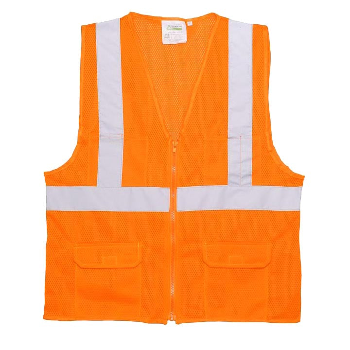 Cordova Class II Mesh Surveyors Vest, Zipper Closure, 2-Inch Reflective Stripes