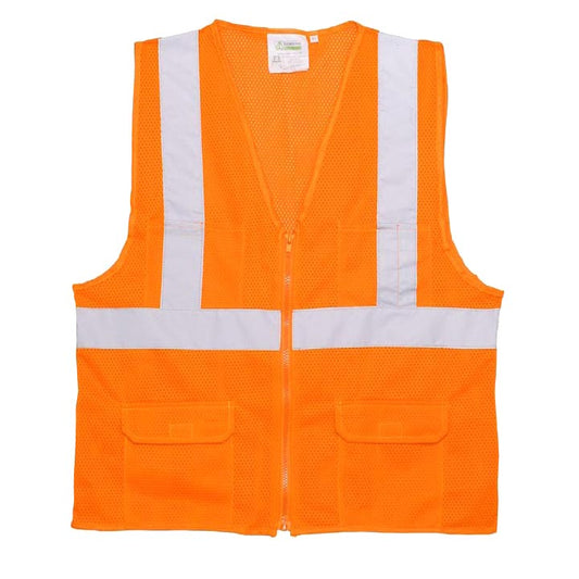 Cordova Class II Mesh Surveyors Vest, Zipper Closure, 2-Inch Reflective Stripes