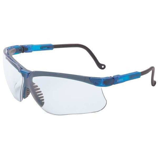 Genesis Safety Glasses, S3240HS, Blue Frame, Clear Lens with HydroShield, (Case of 10)